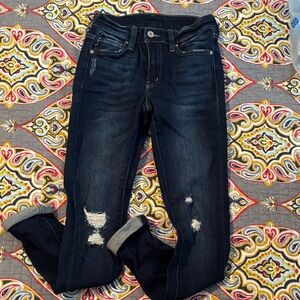 KanCan Dark Blue Distressed Boyfriend Jeans